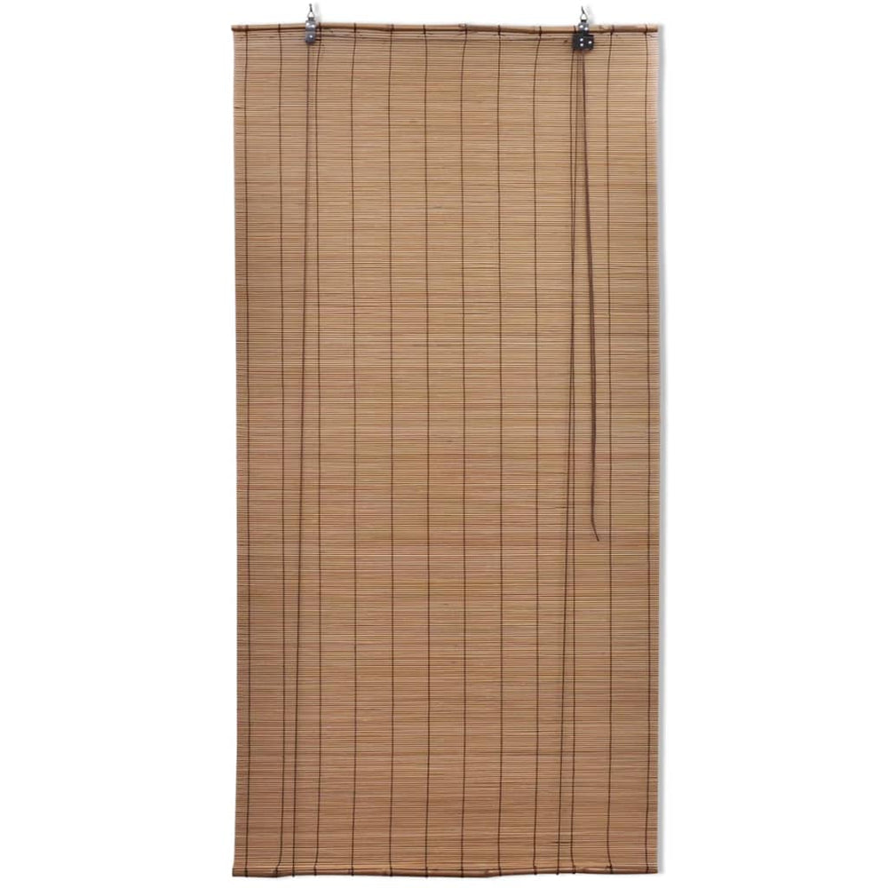 Jaluzele Din Bambus Tip Rulou, 2 Buc., Maro, 80 X 160 Cm