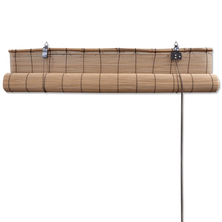 Jaluzele Din Bambus Tip Rulou, 2 Buc., Maro, 80 X 160 Cm