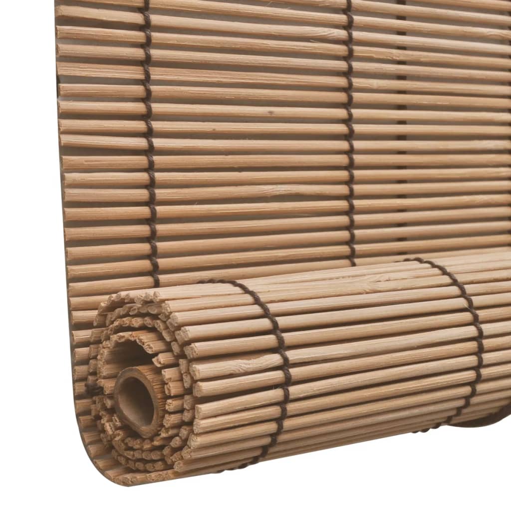 Jaluzele Din Bambus Tip Rulou, 2 Buc., Maro, 80 X 160 Cm