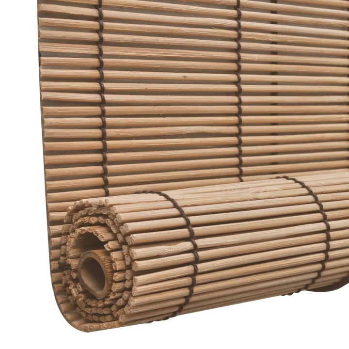 Jaluzele Din Bambus Tip Rulou, 2 Buc., Maro, 80 X 160 Cm