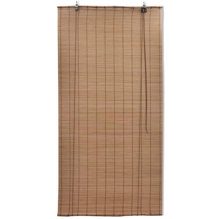 Jaluzele Din Bambus Tip Rulou, 2 Buc., Maro, 120 X 220 Cm