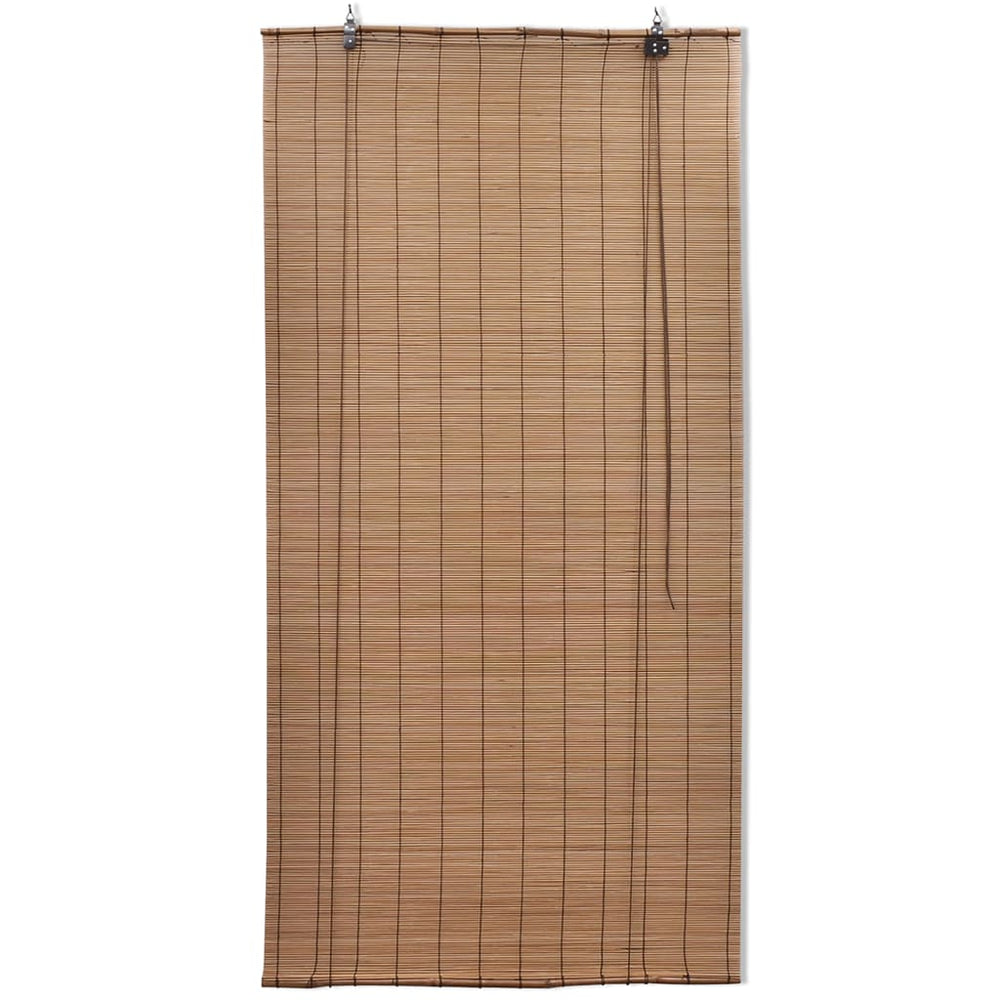 Jaluzele Din Bambus Tip Rulou, 2 Buc., Maro, 150 X 220 Cm