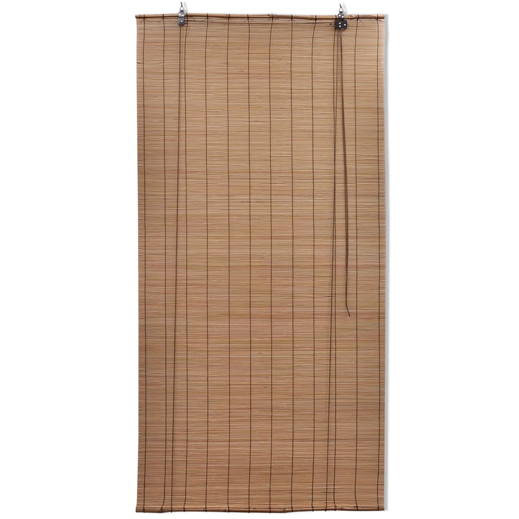 Jaluzele Din Bambus Tip Rulou, 2 Buc., Maro, 150 X 220 Cm