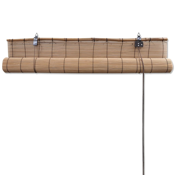 Jaluzele Din Bambus Tip Rulou, 2 Buc., Maro, 150 X 220 Cm