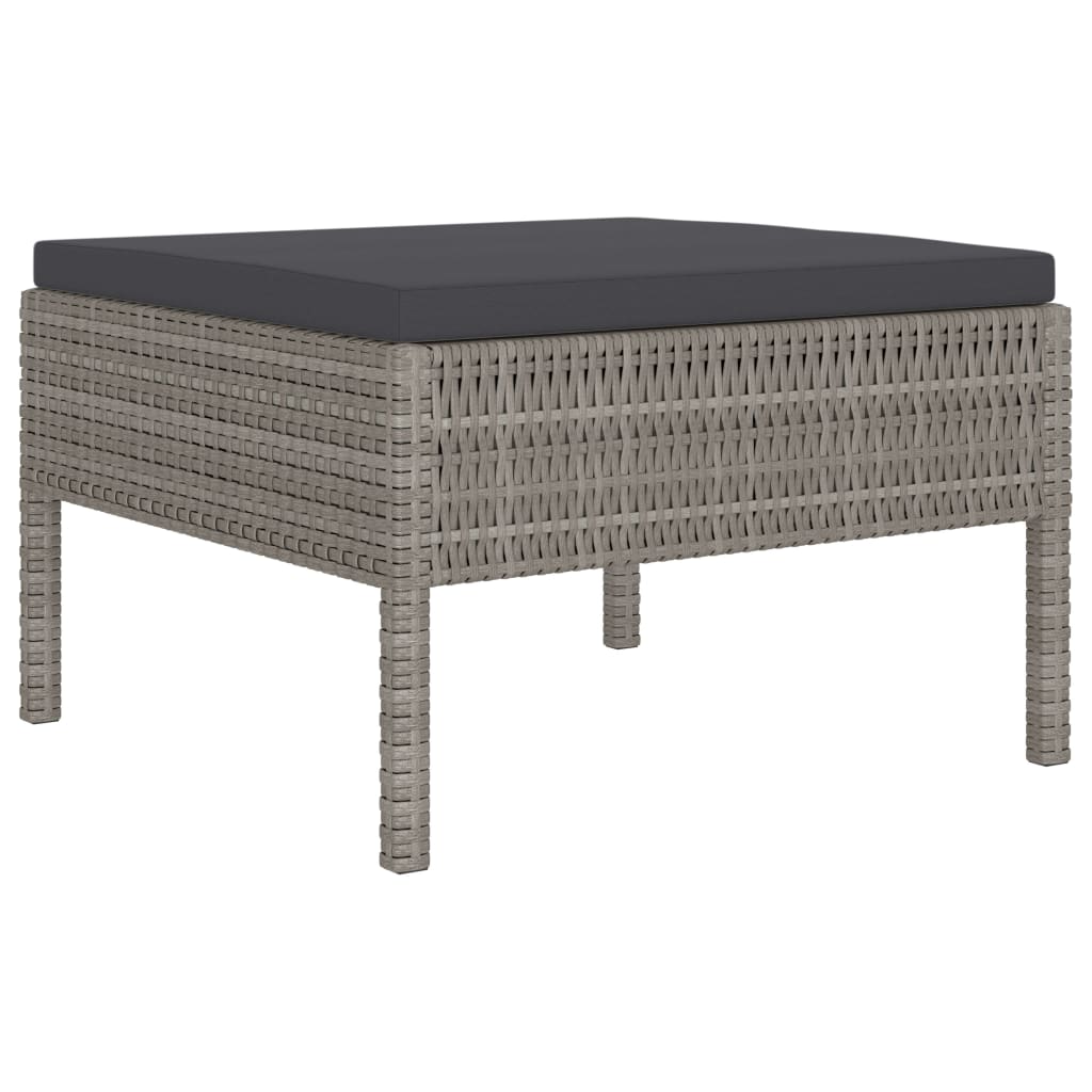 Set Mobilier De Grădină Cu Perne, 4 Piese, Poliratan,