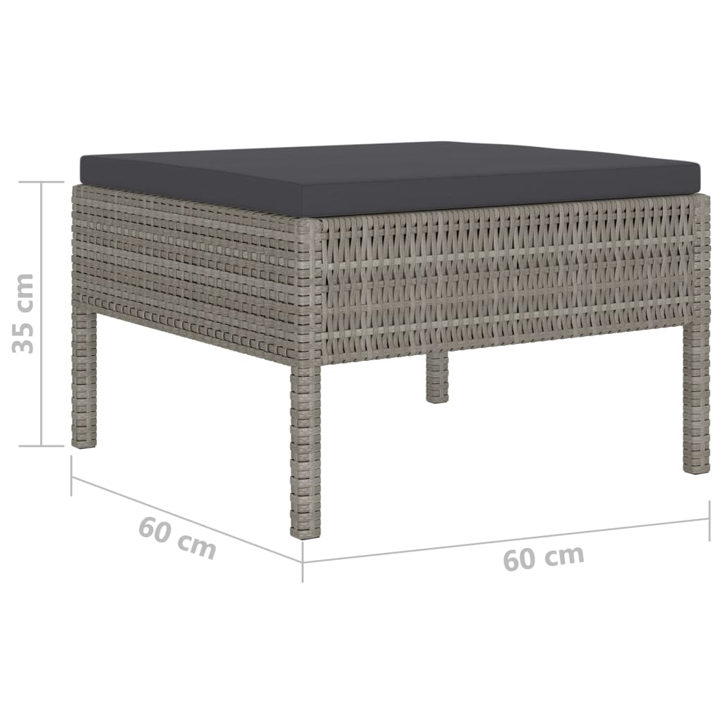 Set Mobilier De Grădină Cu Perne, 4 Piese, Poliratan,