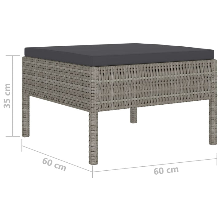 Set Mobilier De Grădină Cu Perne, 4 Piese, Poliratan,
