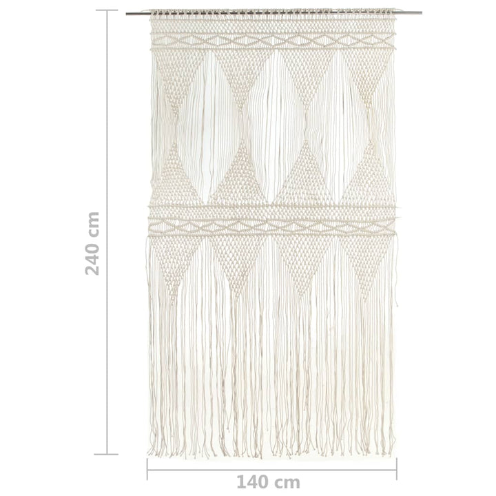 Perdea Macrame, 140 X 240 Cm, Bumbac