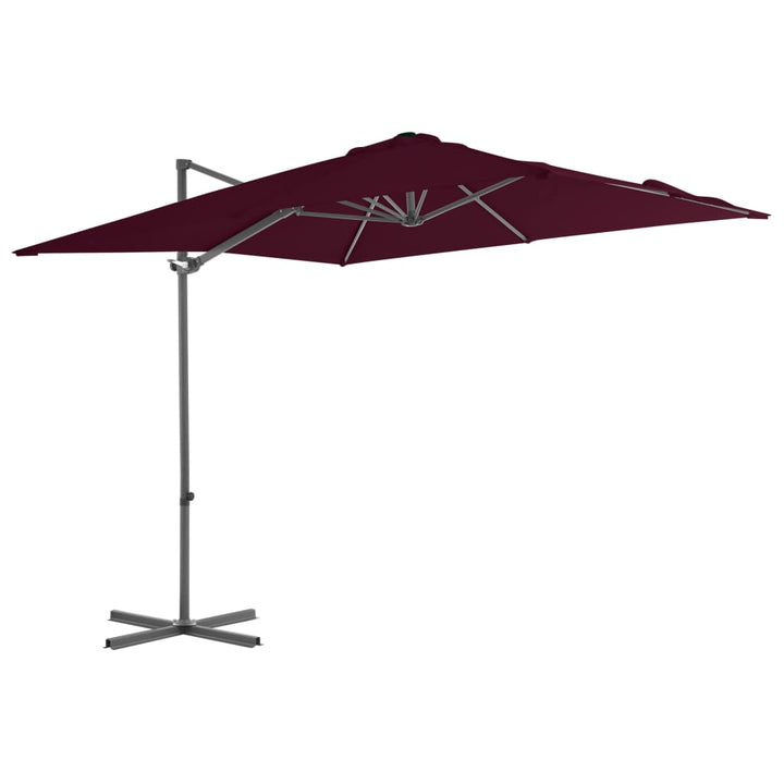 Umbrelă În Consolă Cu Stâlp Din Oțel, Cărămiziu, 300 Cm