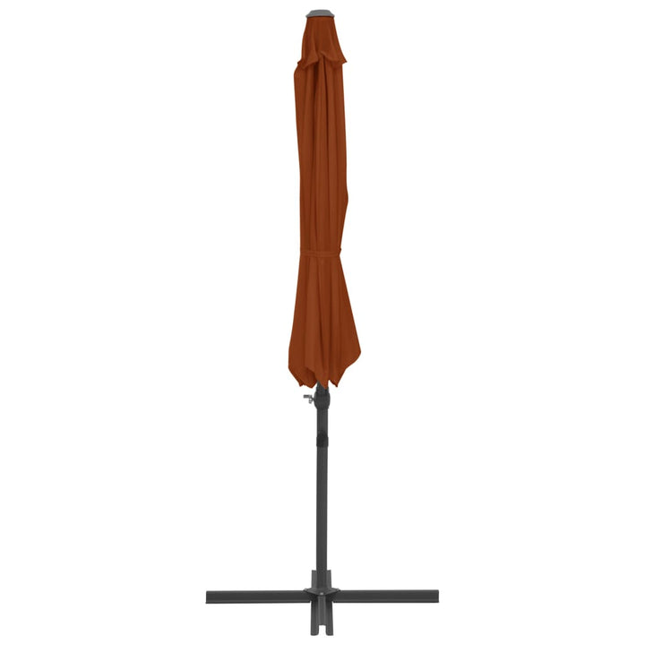Umbrelă În Consolă Cu Stâlp Din Oțel, Cărămiziu, 300 Cm