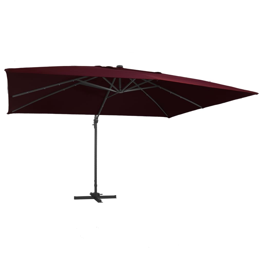 Umbrelă În Consolă Cu Led, Cărămiziu, 400X300 Cm