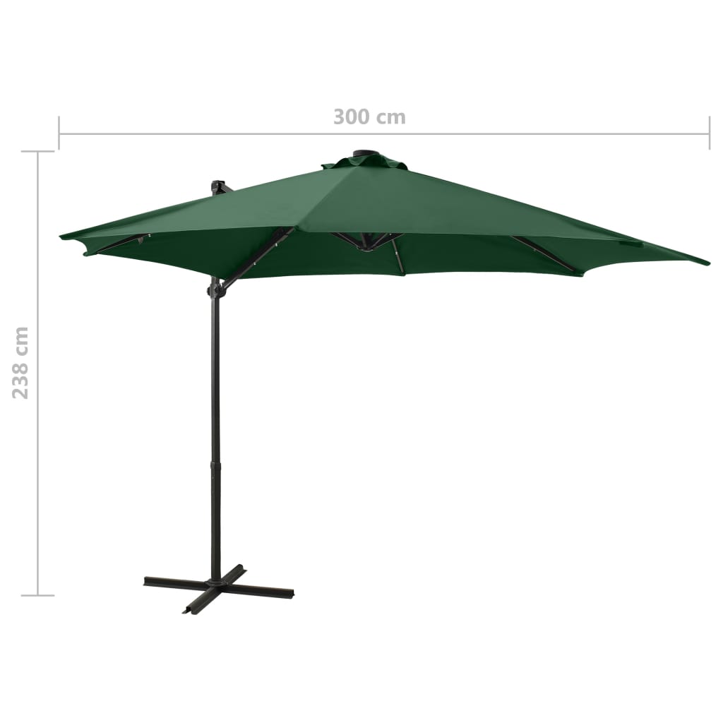 Umbrelă În Consolă Cu Stâlp Și Led-Uri, ,