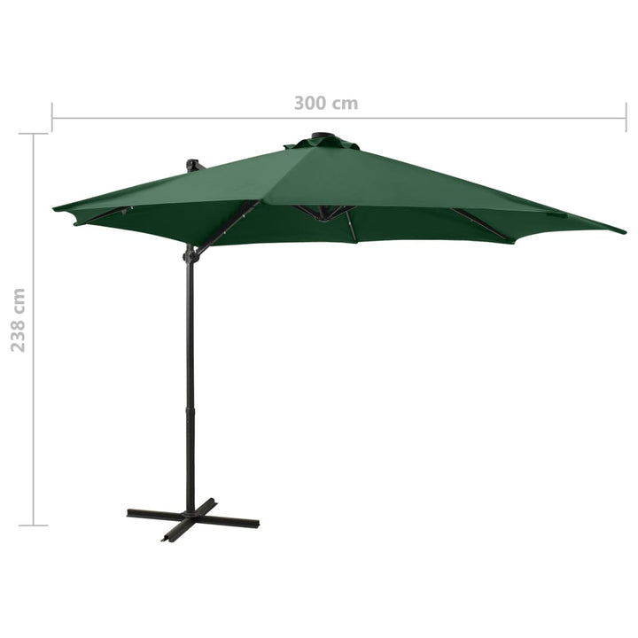 Umbrelă În Consolă Cu Stâlp Și Led-Uri, ,
