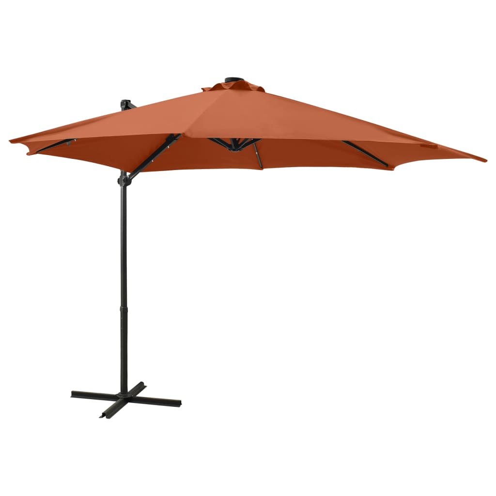 Umbrelă În Consolă Cu Stâlp Și Led-Uri, ,