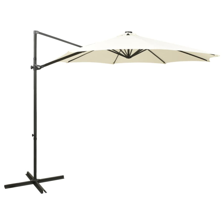 Umbrelă În Consolă Cu Stâlp Și Led-Uri, Cărămiziu, 300 Cm