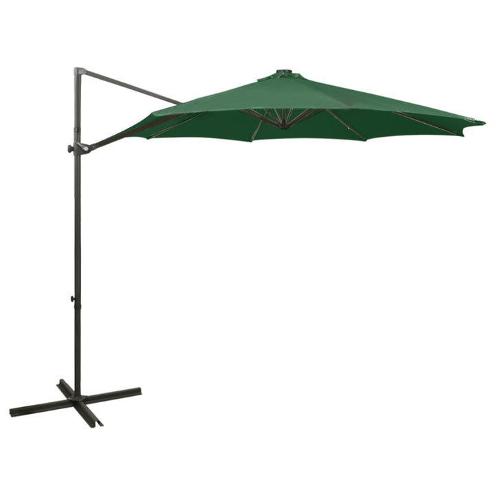 Umbrelă În Consolă Cu Stâlp Și Led-Uri, Cărămiziu, 300 Cm