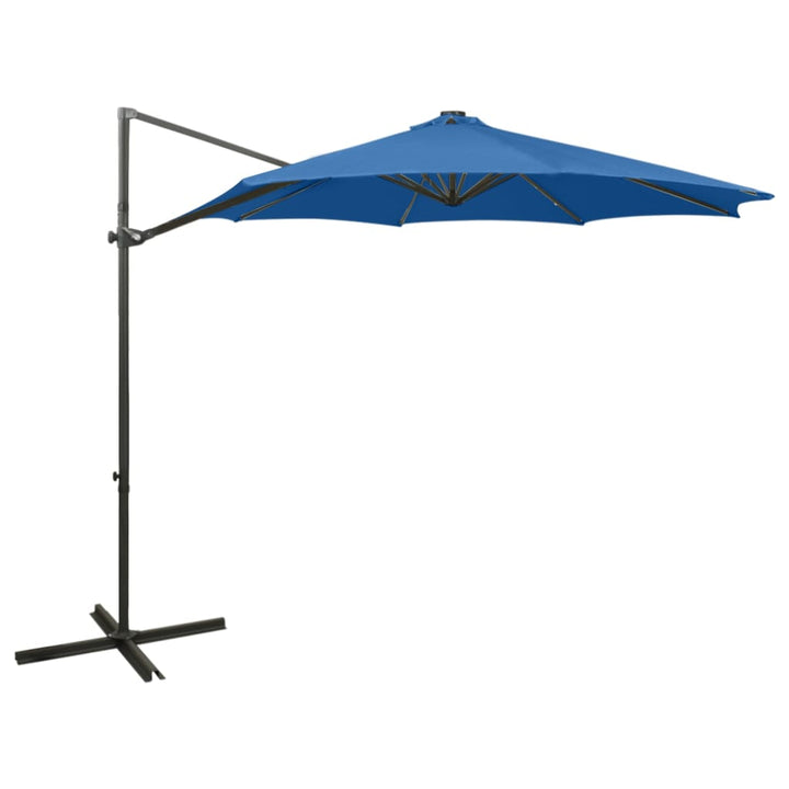 Umbrelă În Consolă Cu Stâlp Și Led-Uri, Cărămiziu, 300 Cm