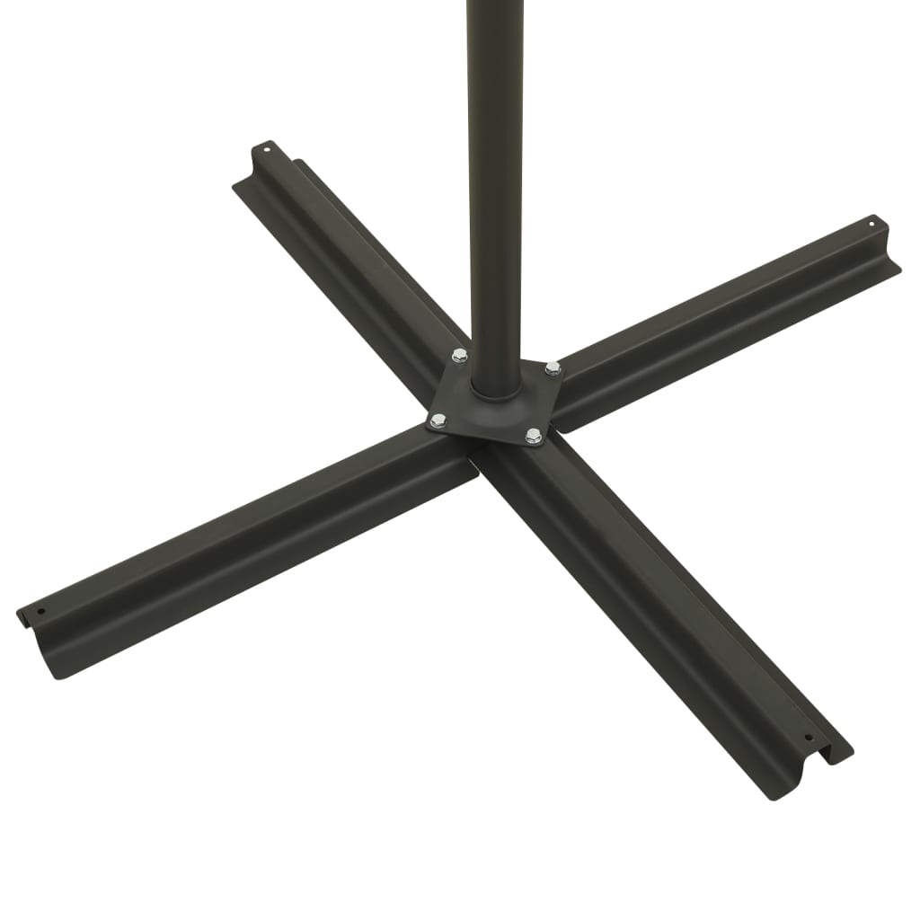 Umbrelă În Consolă Cu Stâlp Și Led-Uri, Cărămiziu, 300 Cm