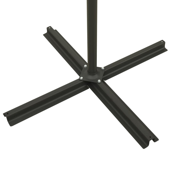 Umbrelă În Consolă Cu Stâlp Și Led-Uri, Cărămiziu, 300 Cm