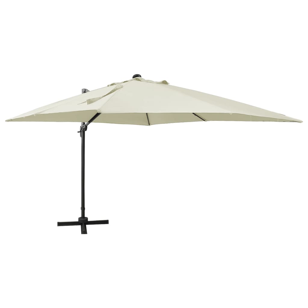 Umbrelă În Consolă Cu Stâlp Și Led-Uri, , 300 Cm
