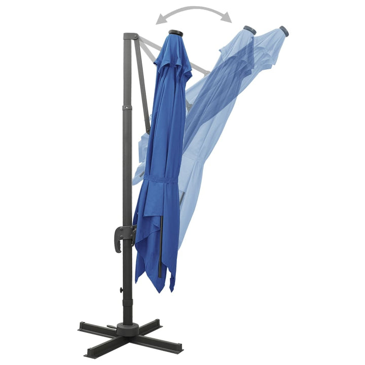 Umbrelă În Consolă Cu Stâlp Și Led-Uri, , 300 Cm