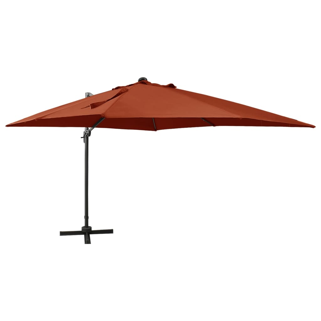 Umbrelă În Consolă Cu Stâlp Și Led-Uri, , 300 Cm