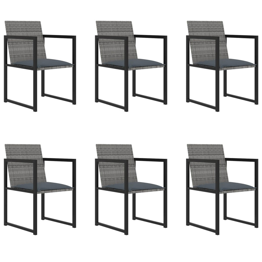 Set Mobilier De Grădină Cu Perne, 7 Piese, , Poliratan
