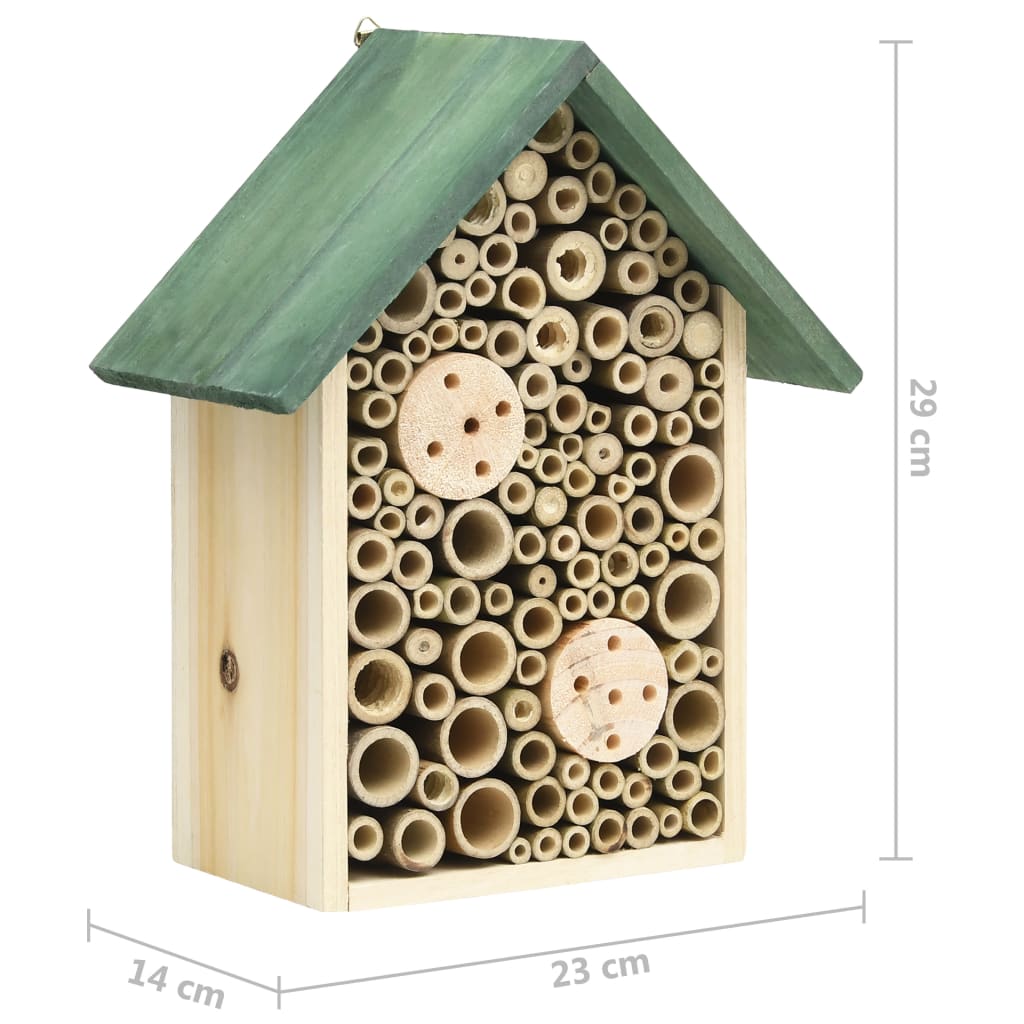 Casă Pentru Insecte, 2 Buc., 23X14X29 Cm, Lemn Masiv De Brad