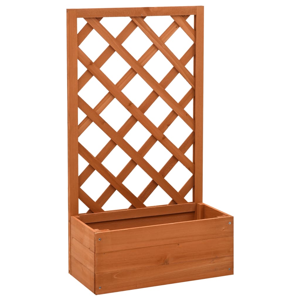 Jardinieră Cu Spalier De Grădină, , 50X25X90 Cm, Lemn Brad