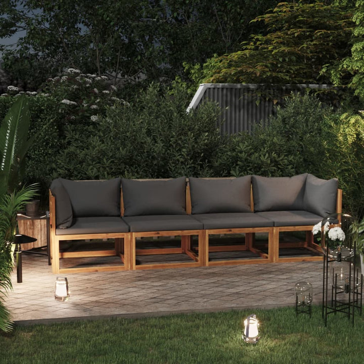 Set Mobilier Grădină Cu Perne, 6 Piese, Lemn Masiv Acacia