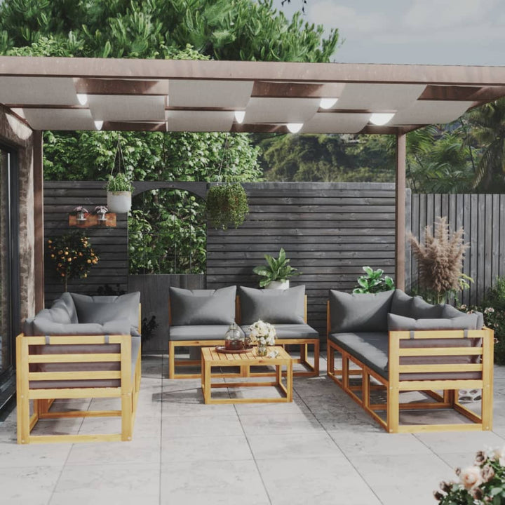 Set Mobilier Grădină Cu Perne, 6 Piese, Lemn Masiv Acacia
