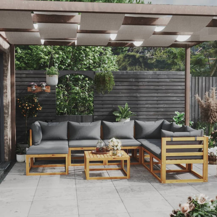 Set Mobilier Grădină Cu Perne, 6 Piese, Lemn Masiv Acacia