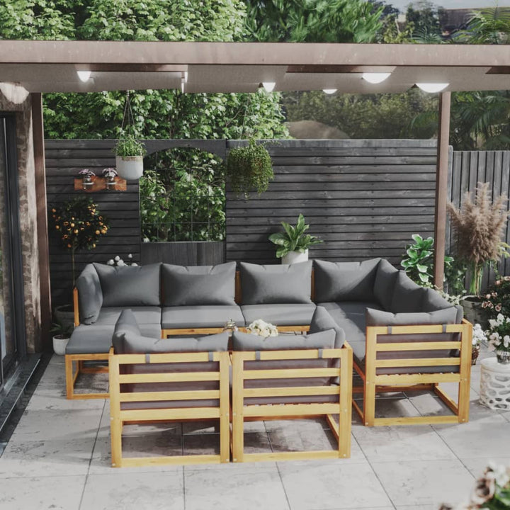 Set Mobilier Grădină Cu Perne, 6 Piese, Lemn Masiv Acacia