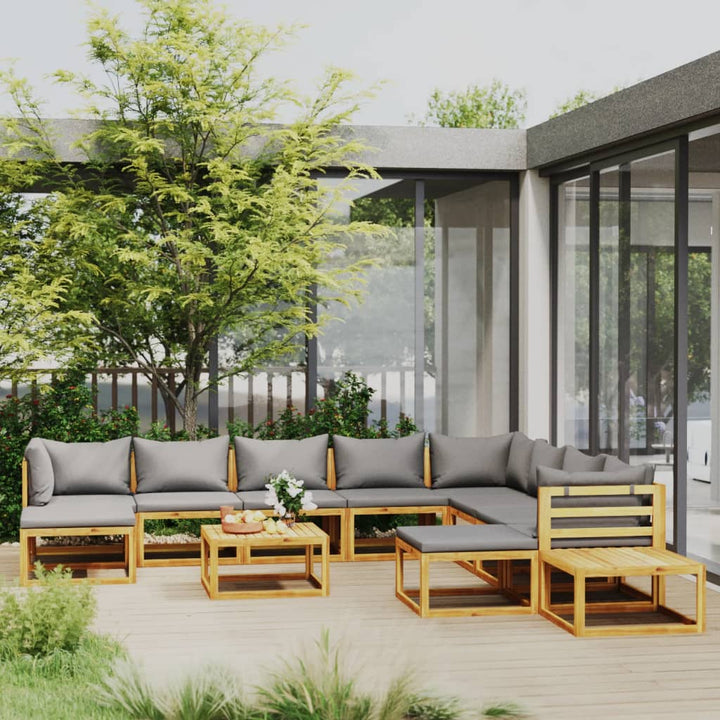 Set Mobilier Grădină Cu Perne, 6 Piese, Lemn Masiv Acacia