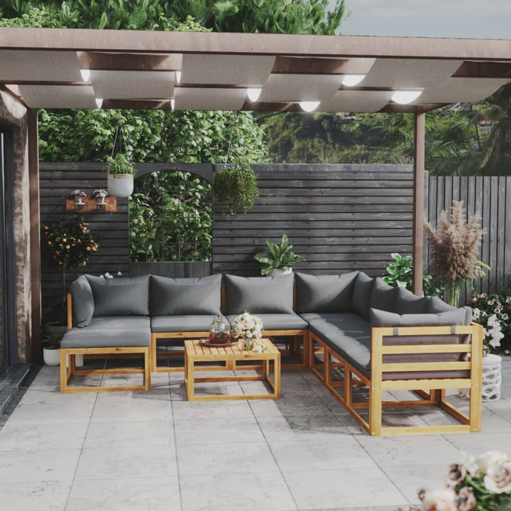 Set Mobilier Grădină Cu Perne, 6 Piese, Lemn Masiv Acacia