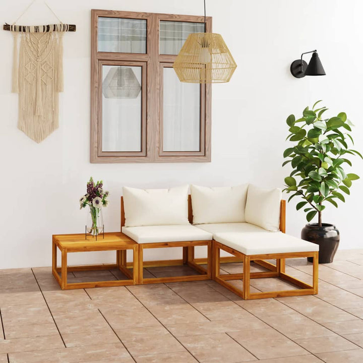 Set Mobilier Grădină Cu Perne, 6 Piese, Lemn Masiv Acacia