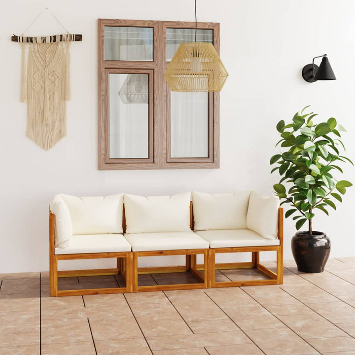 Set Mobilier Grădină Cu Perne, 6 Piese, Lemn Masiv Acacia