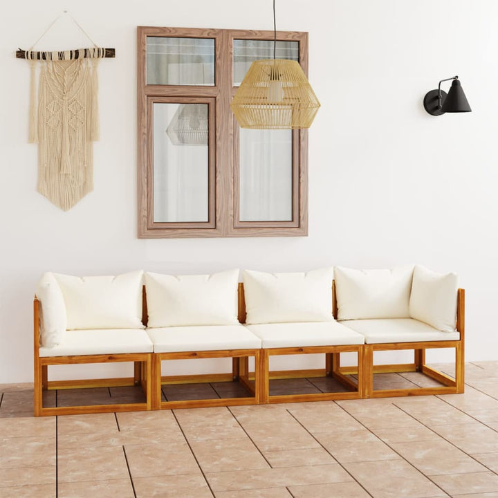 Set Mobilier Grădină Cu Perne, 6 Piese, Lemn Masiv Acacia