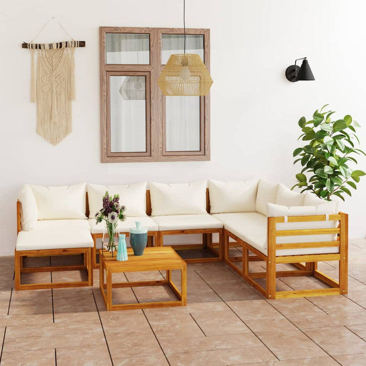 Set Mobilier Grădină Cu Perne, 6 Piese, Lemn Masiv Acacia