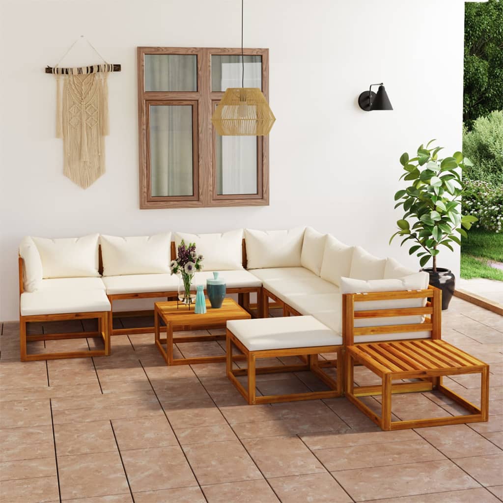Set Mobilier Grădină Cu Perne, 6 Piese, Lemn Masiv Acacia