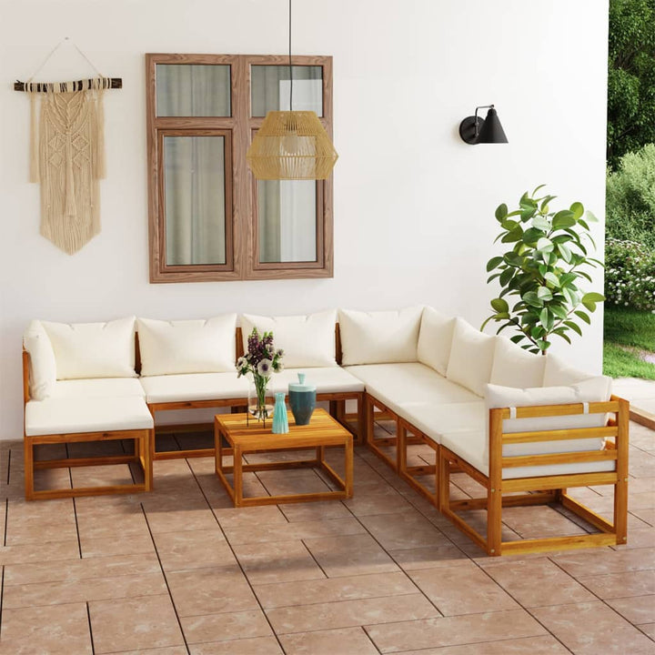 Set Mobilier Grădină Cu Perne, 6 Piese, Lemn Masiv Acacia