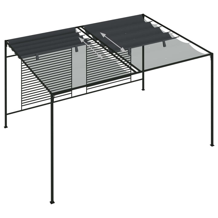 Pavilion Cu Acoperiș Retractabil, , 4X3X2,3 M, 180 G/M²