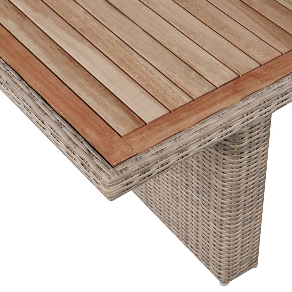 Set Mobilier De Exterior Cu Perne, 7 Piese, , Poliratan