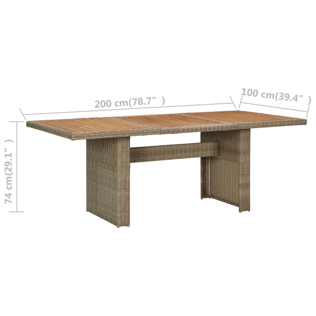 Set Mobilier De Exterior Cu Perne, 7 Piese, , Poliratan