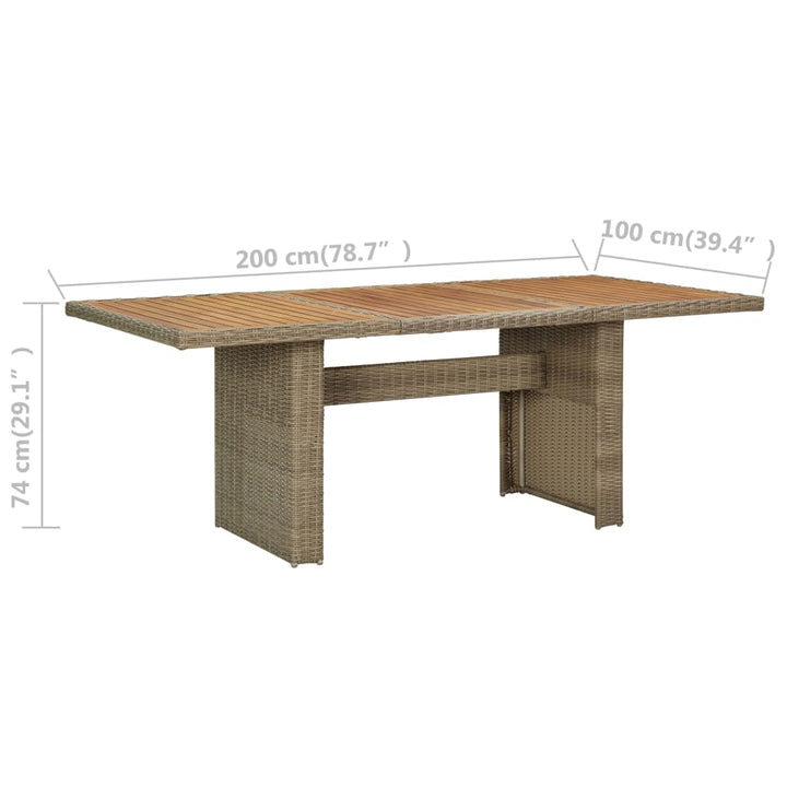 Set Mobilier De Exterior Cu Perne, 7 Piese, , Poliratan