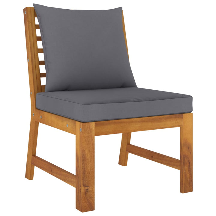 Set Mobilier De Grădină Cu Perne, 4 Piese, Lemn Masiv De Acacia