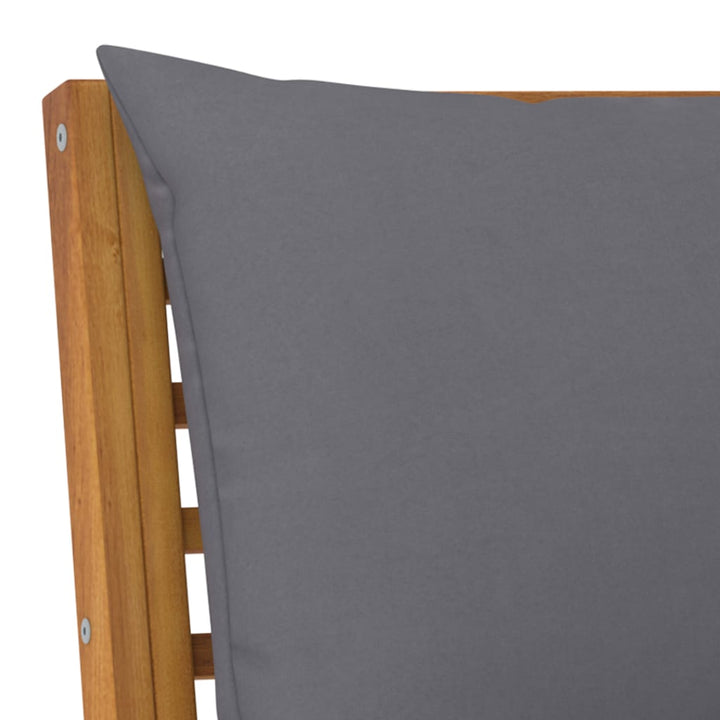 Set Mobilier De Grădină Cu Perne, 4 Piese, Lemn Masiv De Acacia