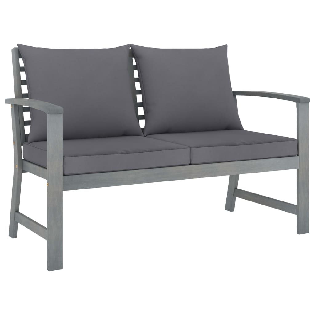 Set Mobilier De Grădină Cu Perne, 5 Piese, , Lemn De Acacia
