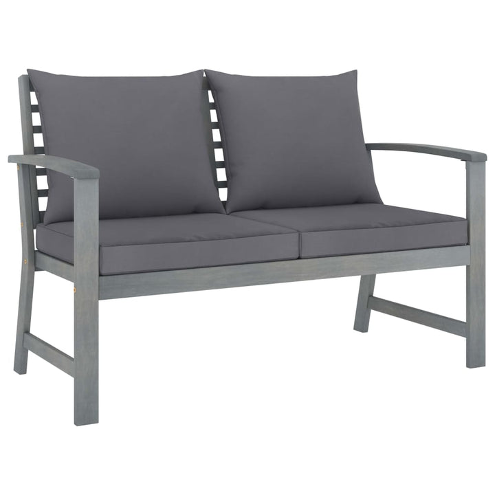 Set Mobilier De Grădină Cu Perne, 5 Piese, , Lemn De Acacia