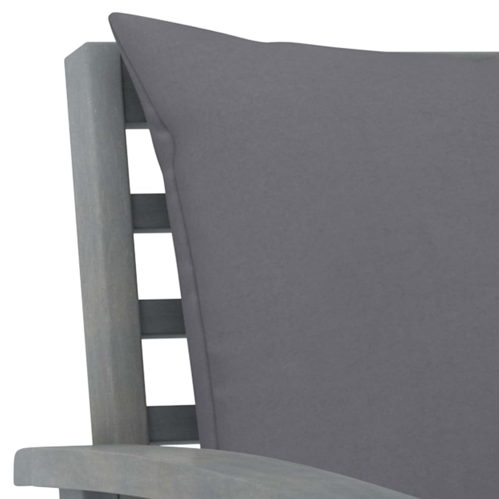 Set Mobilier De Grădină Cu Perne, 5 Piese, , Lemn De Acacia